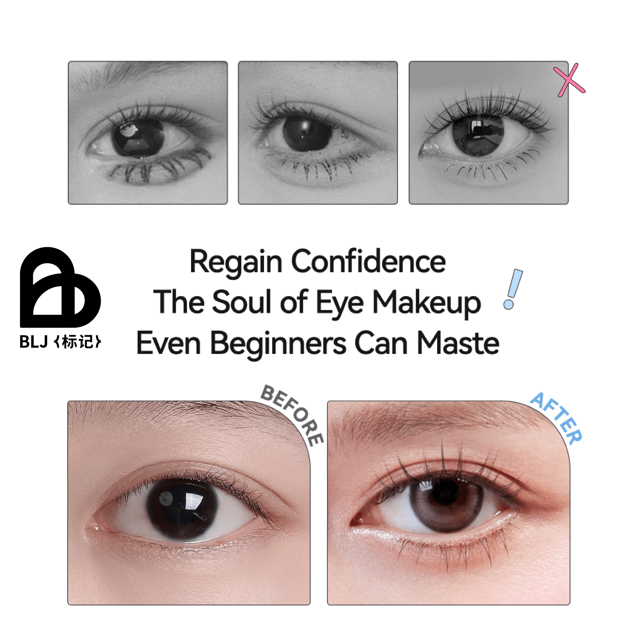BLJ Butterfly Glue Free Lower Eyelashes 36 pcs (2 Colors) by BLJ Cosmetics – False Lashes
