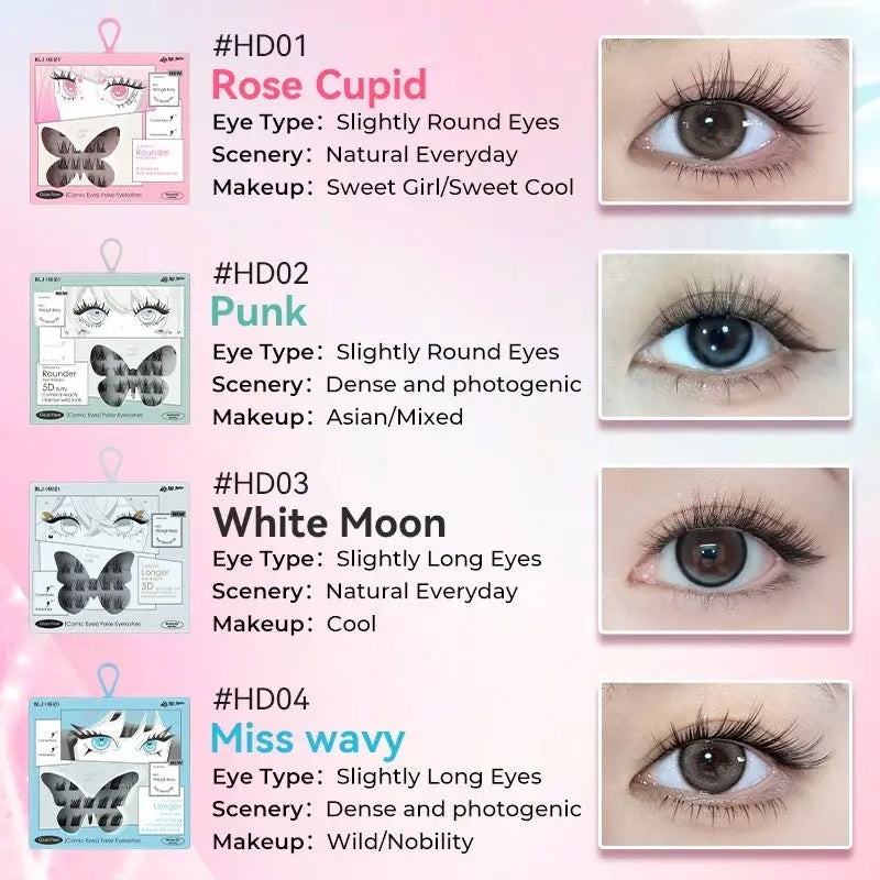 BLJ Comic Eyes Glue - free False Eyelashes (4 Styles) by BLJ Cosmetics – False Lashes