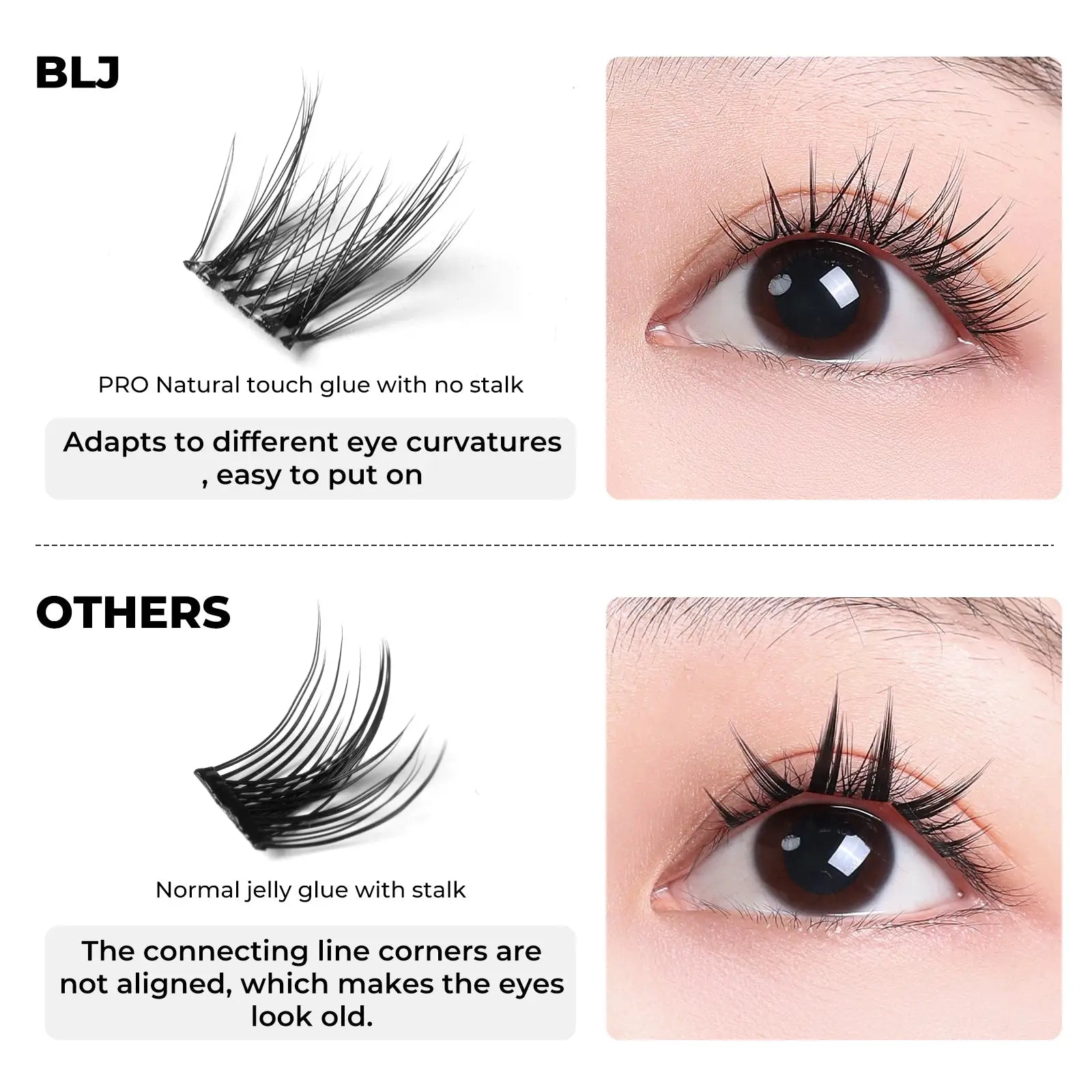 BLJ Comic Eyes Glue - free False Eyelashes (4 Styles) by BLJ Cosmetics – False Lashes