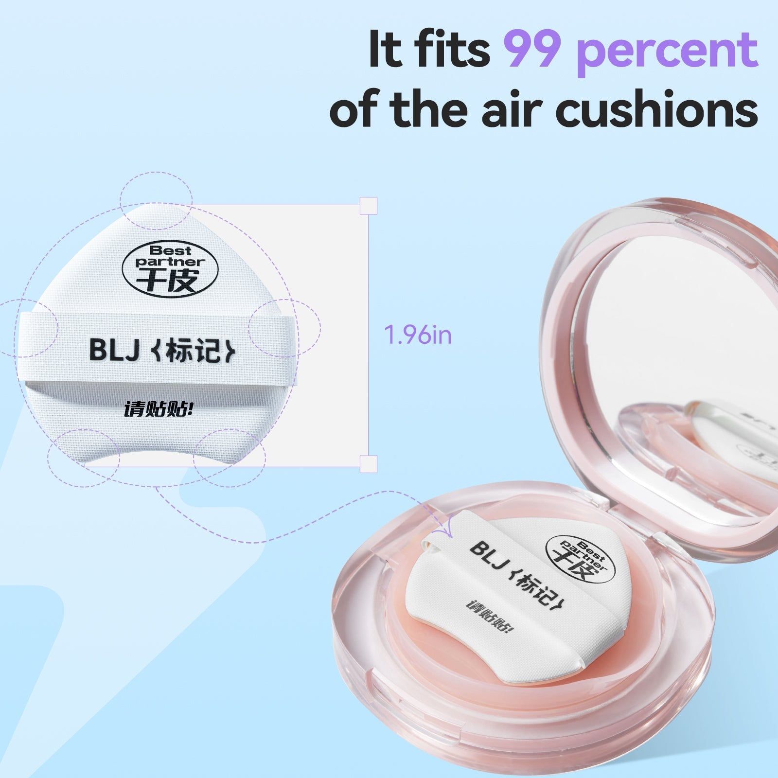 BLJ Cushion Bestie Puff 2Pcs (Oily / Dry) by BLJ Cosmetics – Foundation Tools