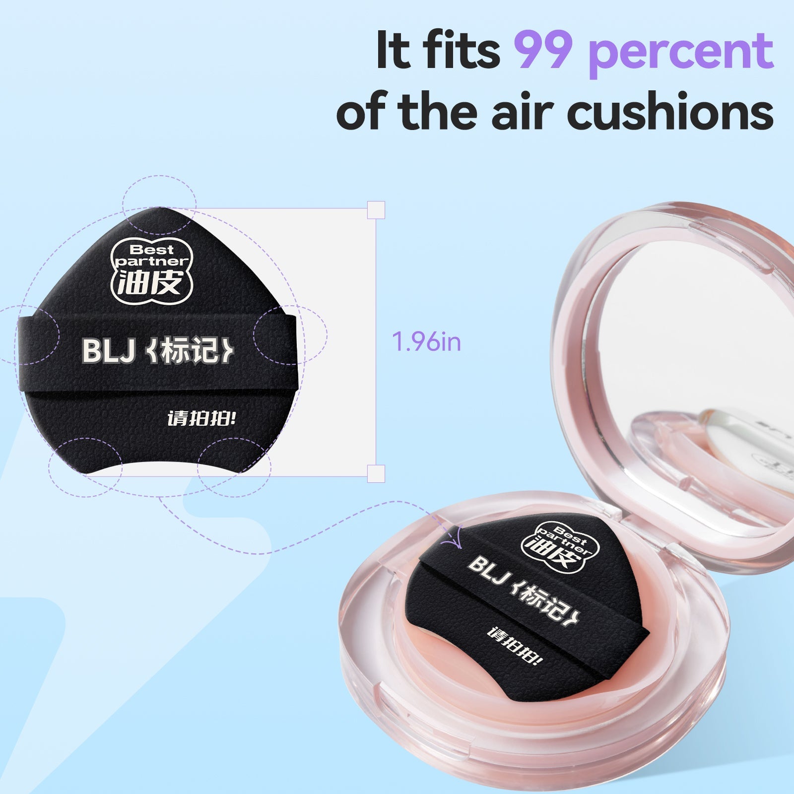 BLJ Cushion Bestie Puff 2Pcs (Oily / Dry) by BLJ Cosmetics – Foundation Tools