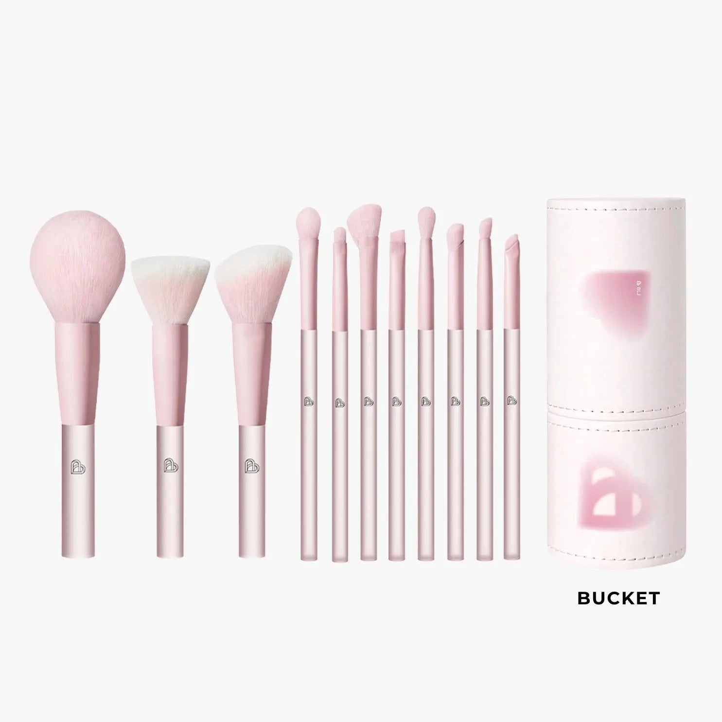 BLJ Large Semi Sugar Peach Make Up Brush Bucket Set 11pcs (2 Packings) by BLJ Cosmetics – Brush & Cleaning Tools