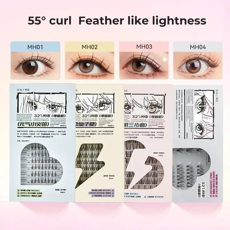 BLJ Lightning Manga Eyelashes - MH04 Sweet Baby Curl by BLJ Cosmetics – False Lashes