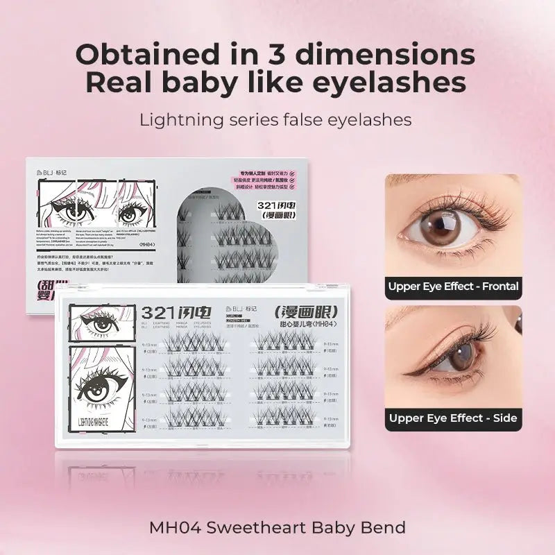 BLJ Lightning Manga Eyelashes - MH04 Sweet Baby Curl by BLJ Cosmetics – False Lashes