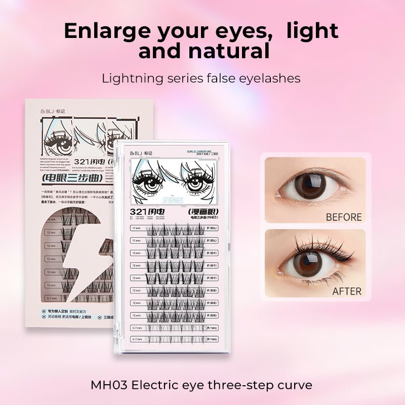 BLJ Lightning Manga Eyelashes (Upper+Lower) - MH03 ELECTRIC INTENSITY by BLJ Cosmetics – False Lashes