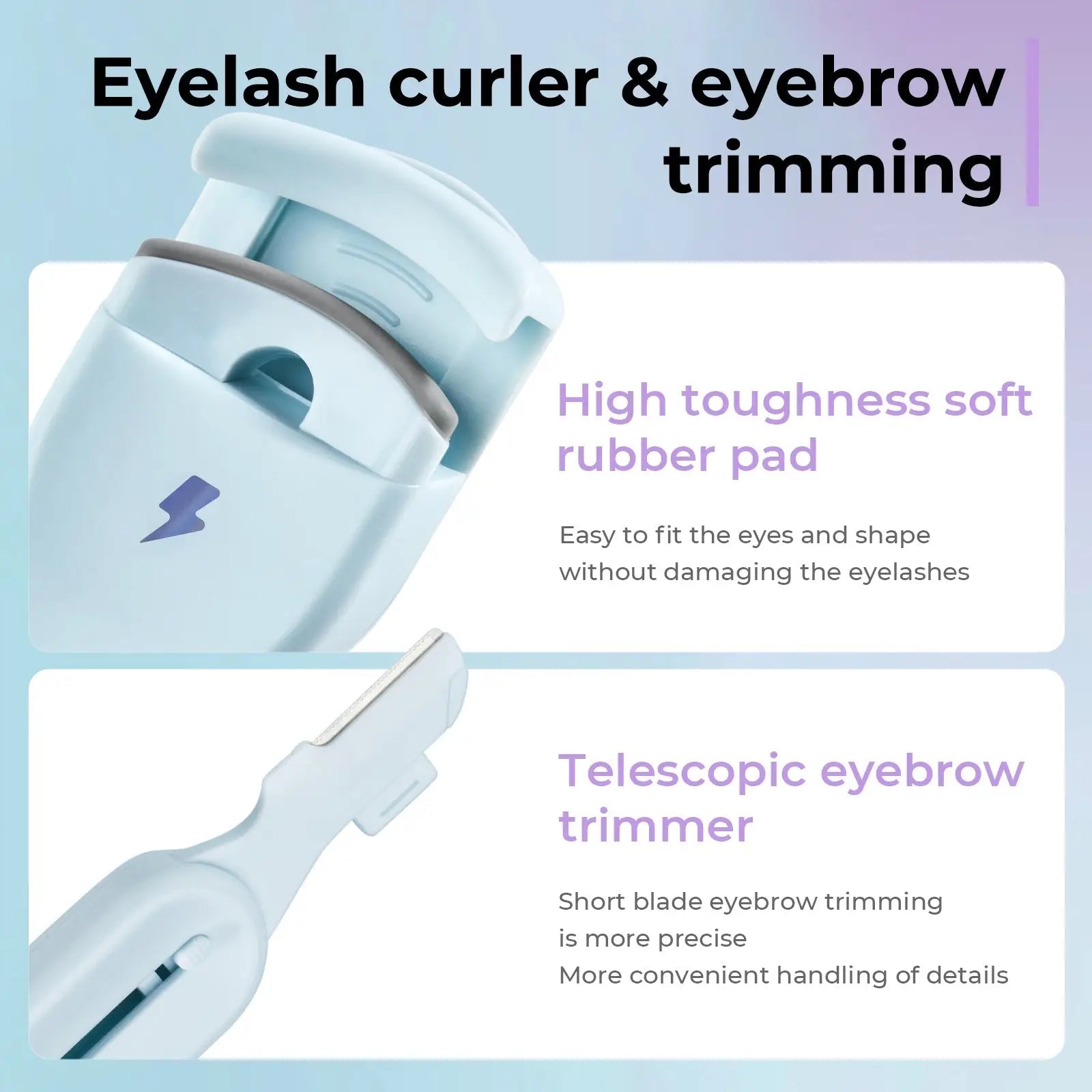 BLJ Lightning Series Eyelash Curler + Eyebrow Razor by BLJ Cosmetics – Grooming Tools