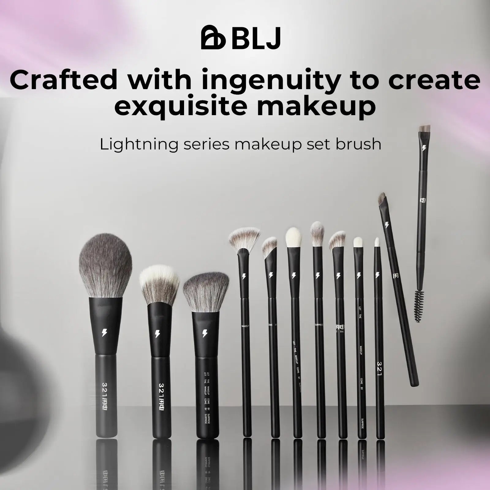 BLJ Lightning Series Makeup Brush Set (12pcs) by BLJ Cosmetics – Brush & Cleaning Tools