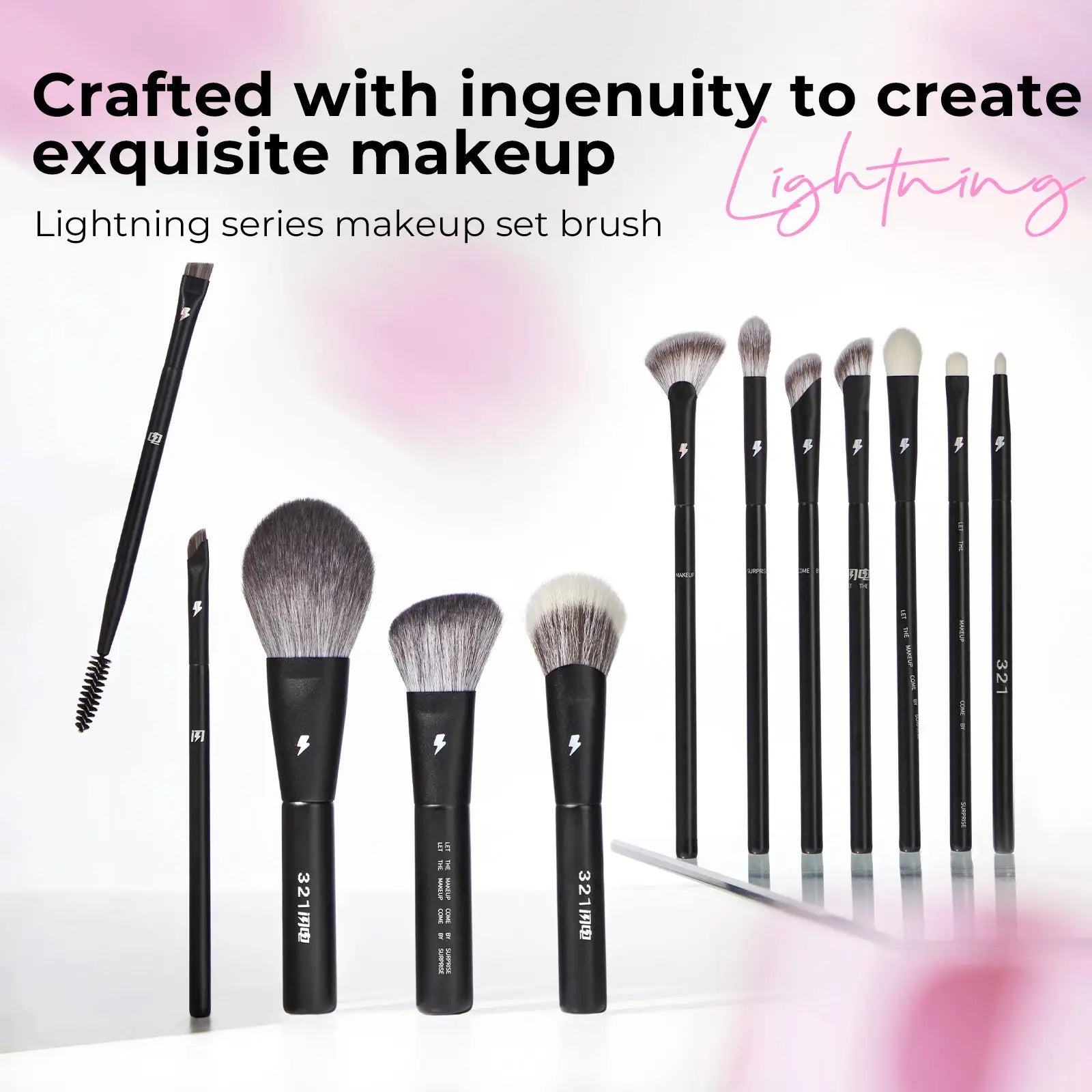 BLJ Lightning Series Makeup Brush Set (12pcs) by BLJ Cosmetics – Brush & Cleaning Tools