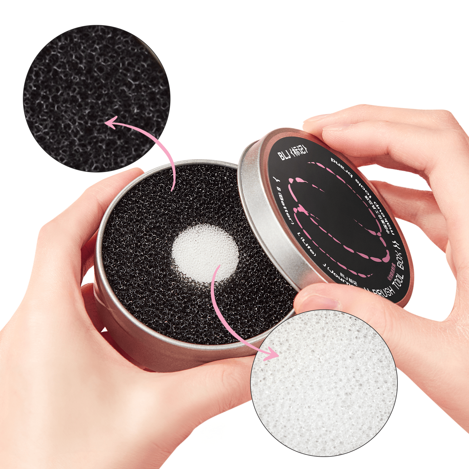 BLJ lightning Series Powder - Absorbing Brush Cleansing Box by BLJ Cosmetics – Brush & Cleaning Tools