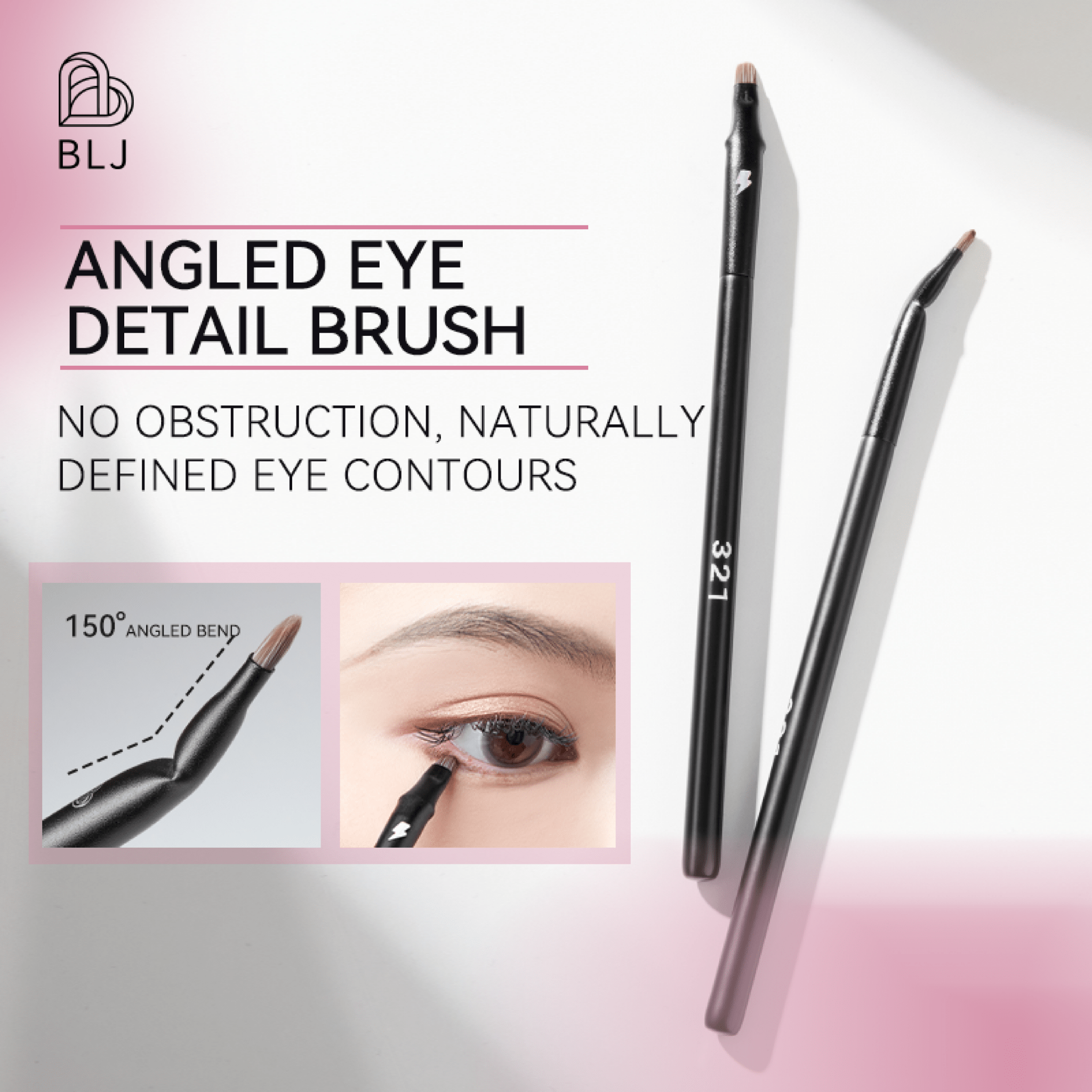 BLJ Lightning Series Precise Angle Eyeliner Brush 1Pc by BLJ Cosmetics – Brush & Cleaning Tools