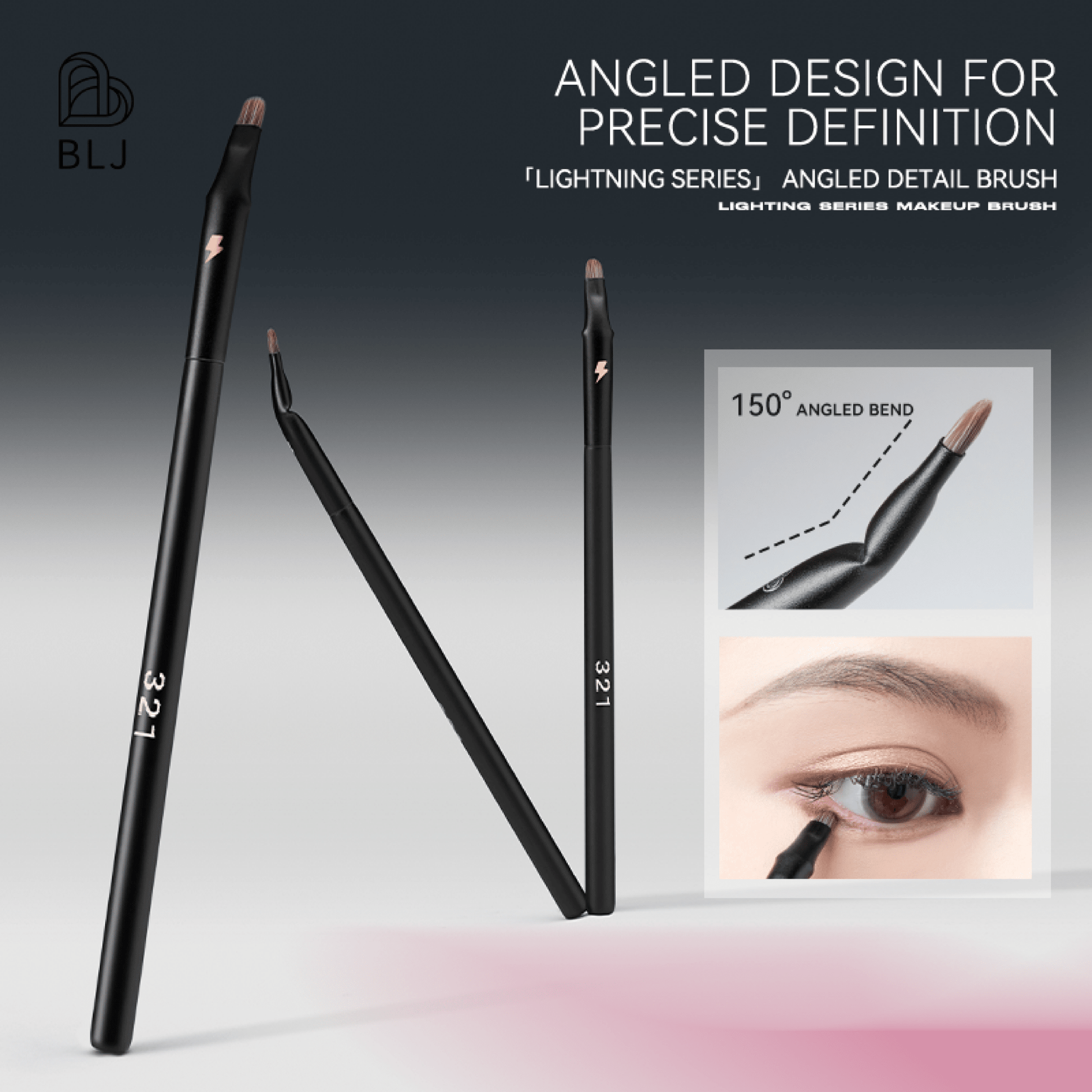BLJ Lightning Series Precise Angle Eyeliner Brush 1Pc by BLJ Cosmetics – Brush & Cleaning Tools
