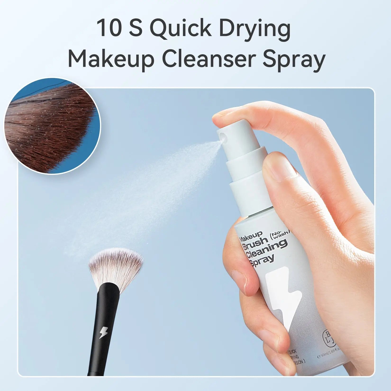 BLJ Lightning Series Rinseless Brush Cleansing Spray (Quick - dry) by BLJ Cosmetics – Brush & Cleaning Tools