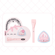 BLJ Perfect Canvas Foundation Brush & Puff Duo (Pink Edition) by BLJ Cosmetics – Foundation Tools