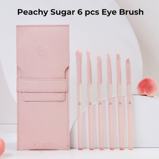 BLJ Semi Sugar Peach Eye Brush Pouch Set 6pcs - BLJ Cosmetics | Kiokii and...