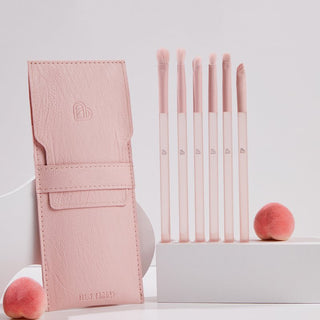 BLJ Semi Sugar Peach Eye Brush Pouch Set 6pcs - BLJ Cosmetics | Kiokii and...