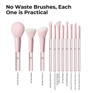 BLJ Semi Sugar Peach Make Up Brush Gift Box 11pcs - BLJ Cosmetics | Kiokii and...