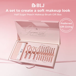 BLJ Semi Sugar Peach Make Up Brush Gift Box 11pcs - BLJ Cosmetics | Kiokii and...