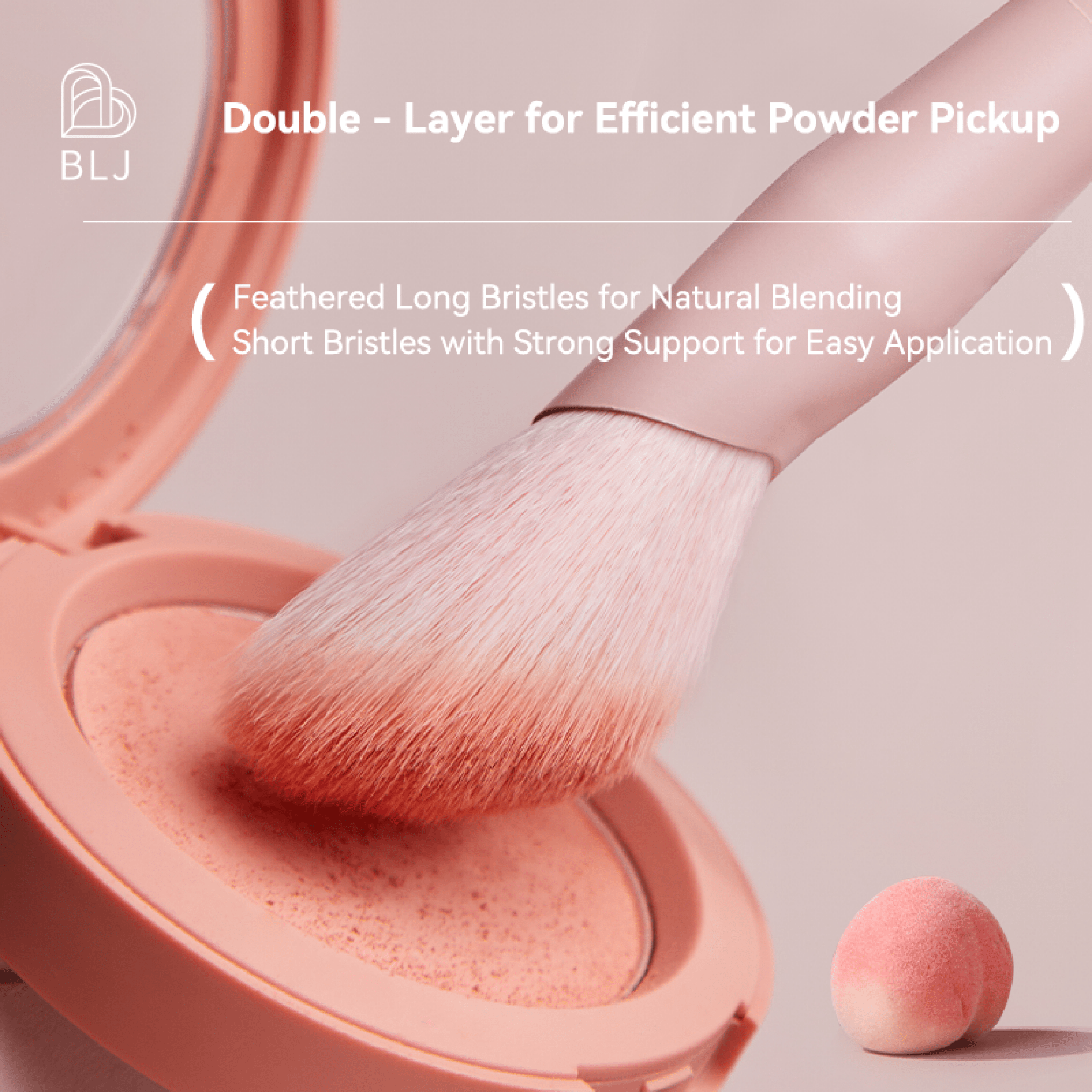 BLJ Semi Sweet Peach Ambience Brush 1pc by BLJ Cosmetics – Brush & Cleaning Tools
