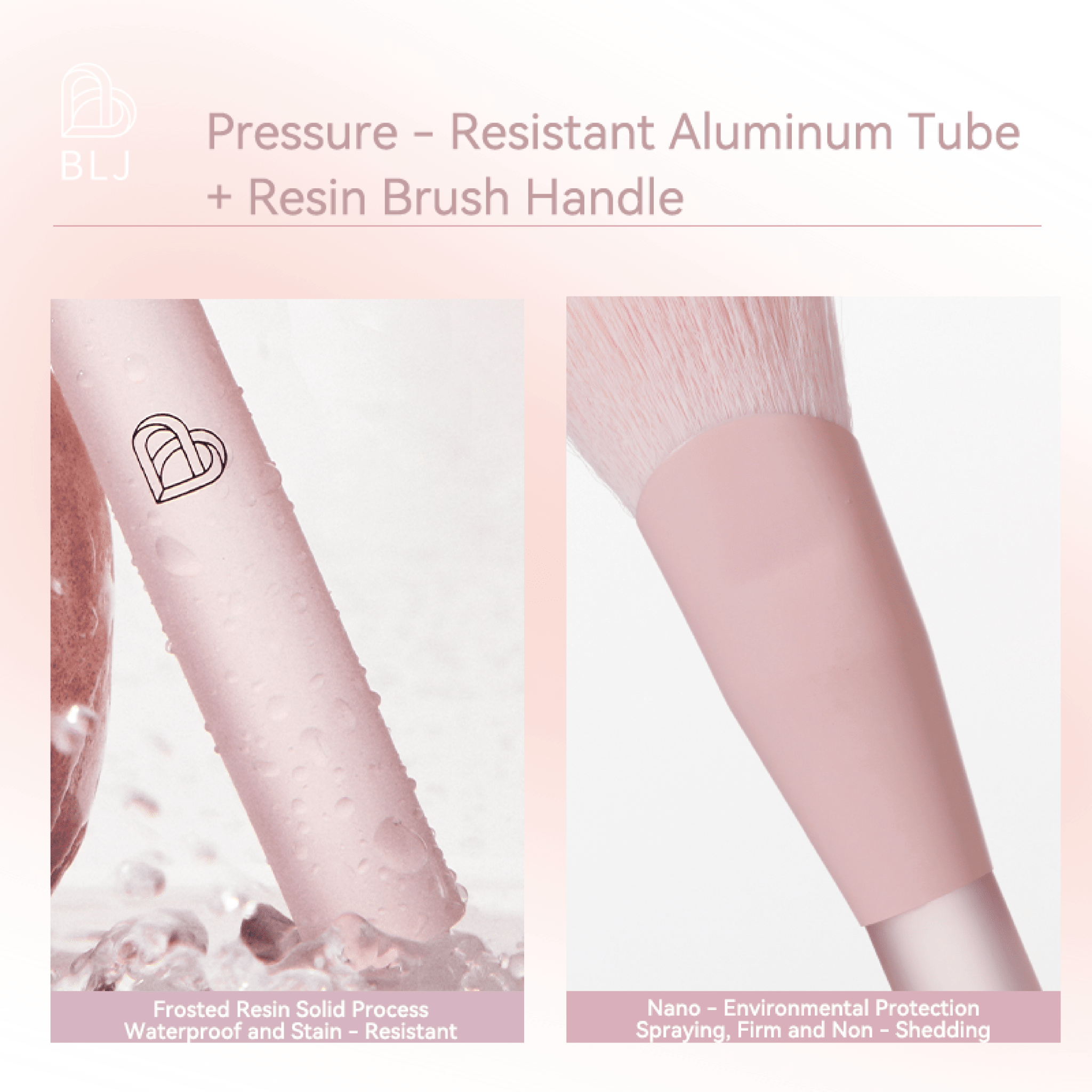 BLJ Semi Sweet Peach Ambience Brush 1pc by BLJ Cosmetics – Brush & Cleaning Tools