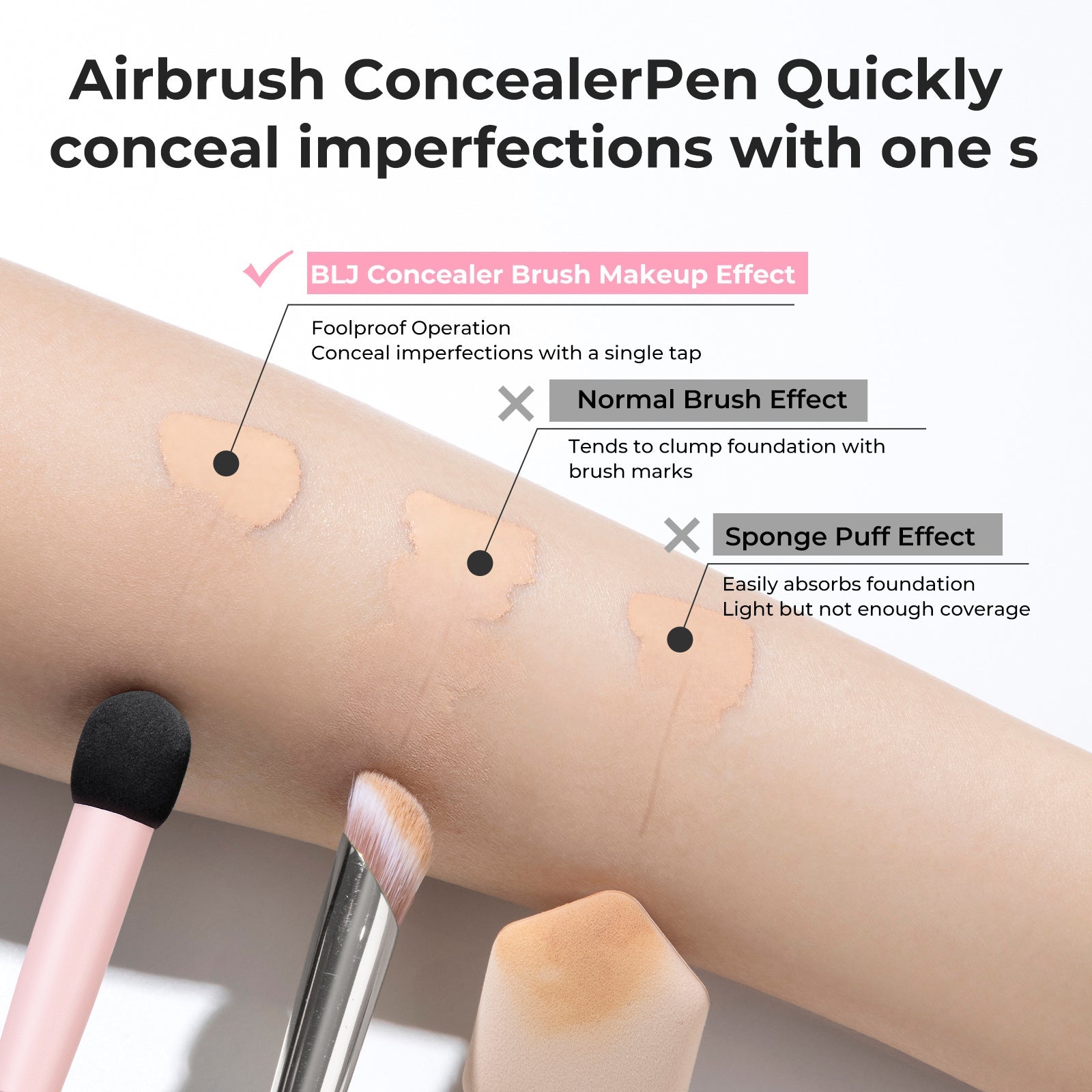 BLJ Semi Sweet Peach Sponge Concealer Stick 1pc by BLJ Cosmetics – Foundation Tools