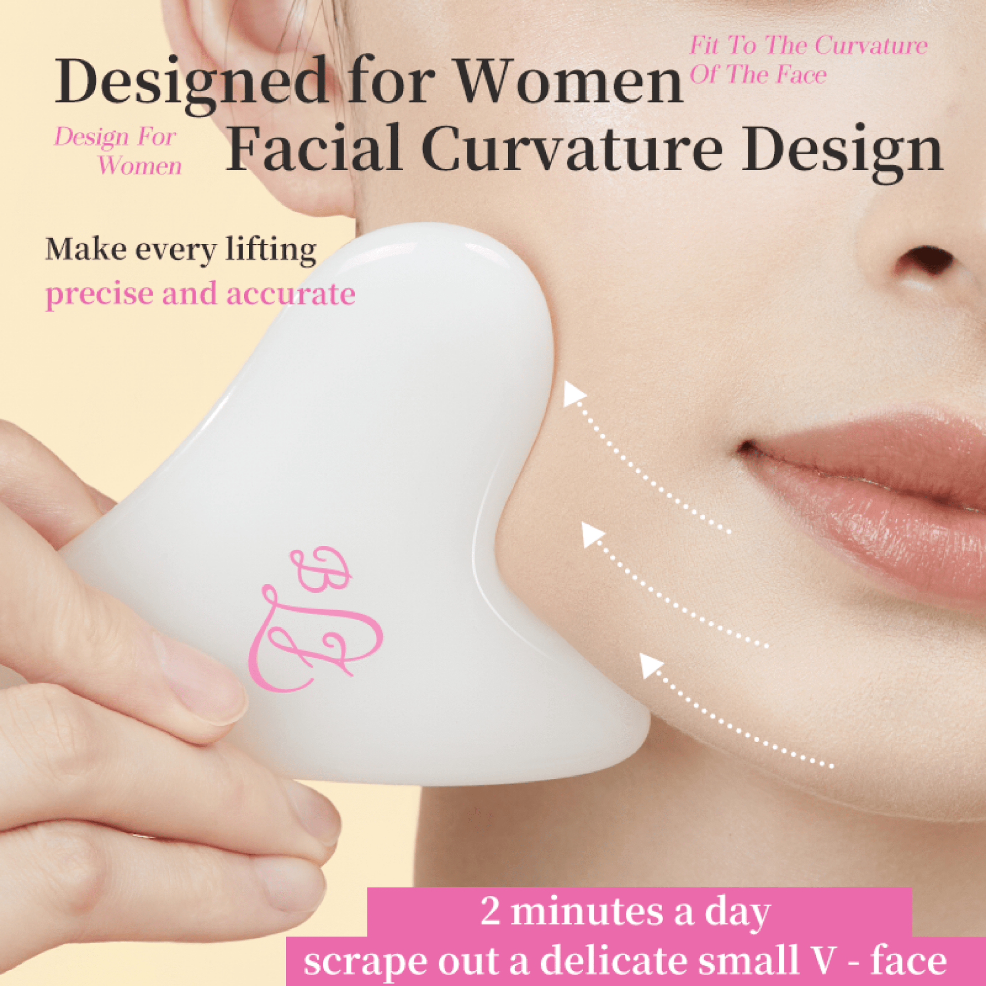 BLJ V - Face Lifting Gua Sha Board 1pc by BLJ Cosmetics – Skin Care Tool