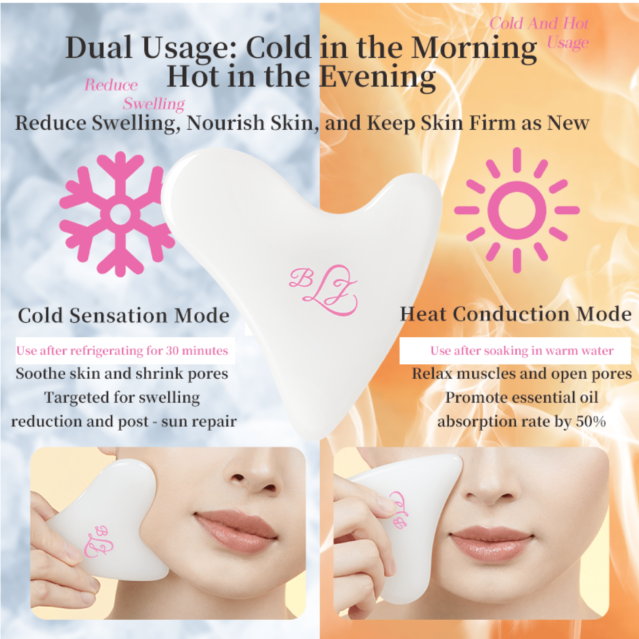 BLJ V - Face Lifting Gua Sha Board 1pc by BLJ Cosmetics – Skin Care Tool