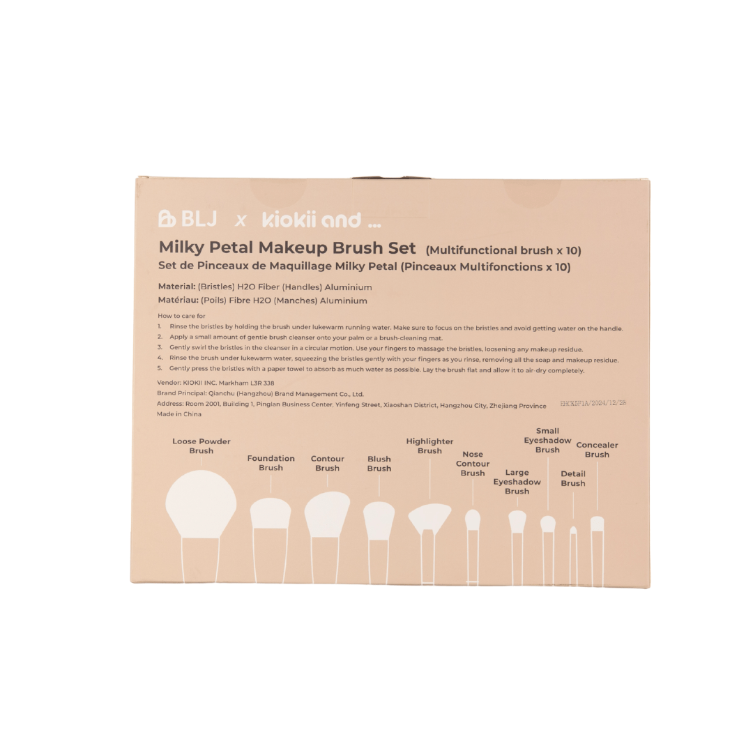 BLJ Vanilla Coconut 10 Makeup Brushes by BLJ Cosmetics – Brush & Cleaning Tools
