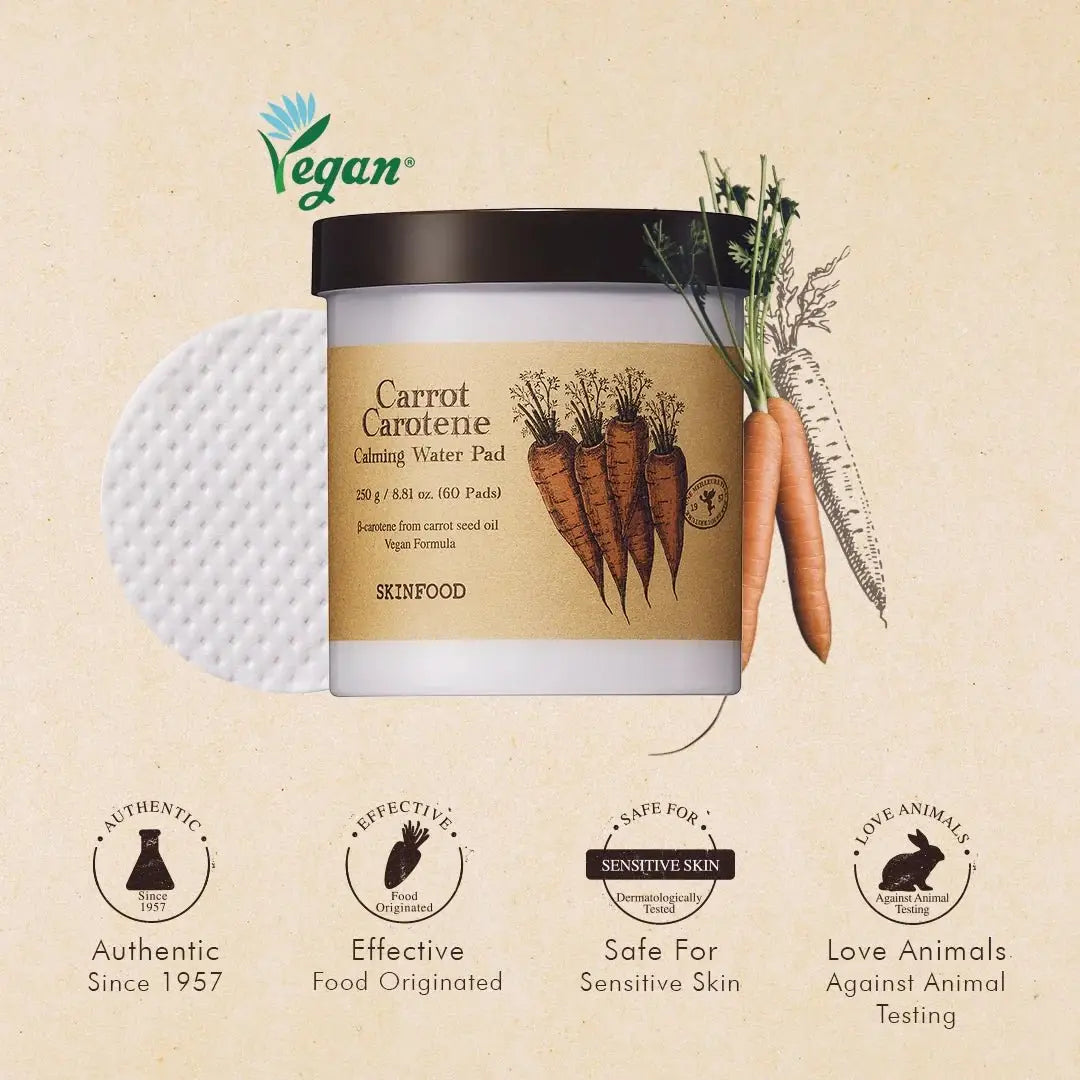 Skinfood Carrot Carotene Calming Water Pad by Skinfood – Toner Pads