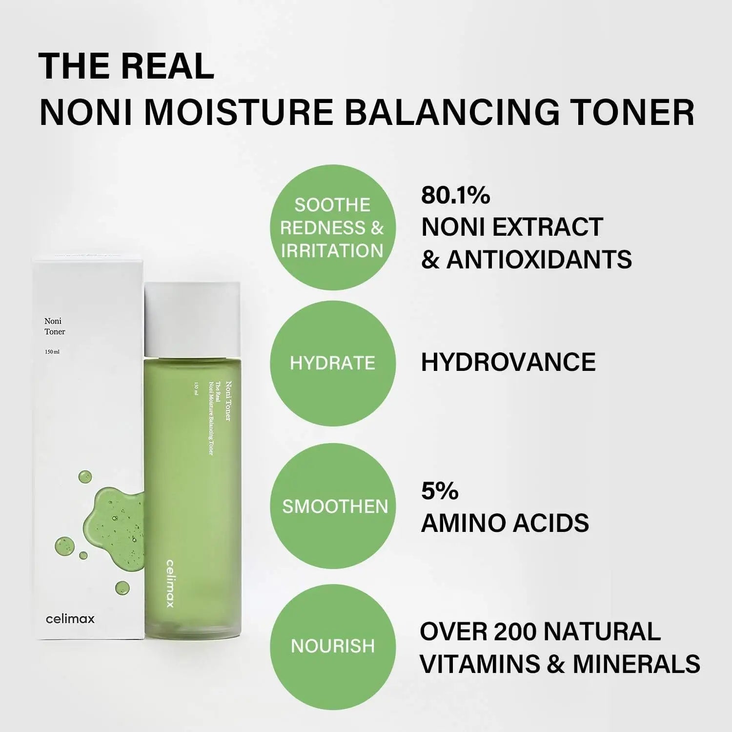 Celimax The Real Noni Moisture Balancing Toner 150ml by Celimax – Toner & Essence