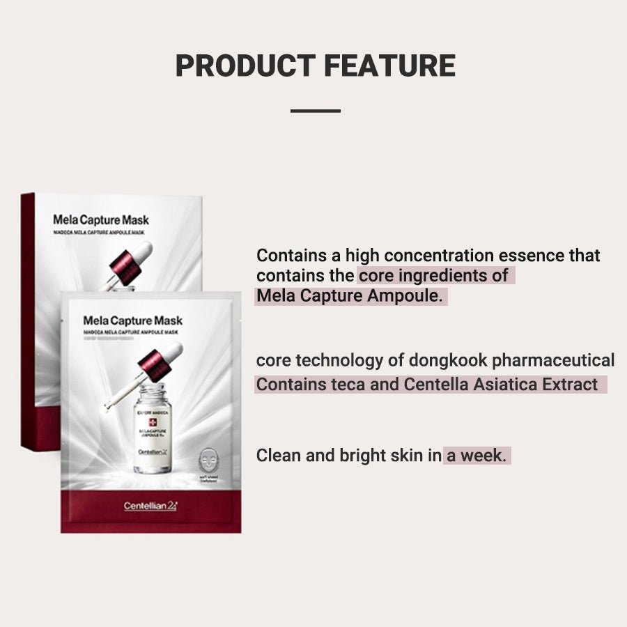 Centellian24 Madeca Mela Capture Ampoule Mask 4pc by Centellian24 – Sheet Mask