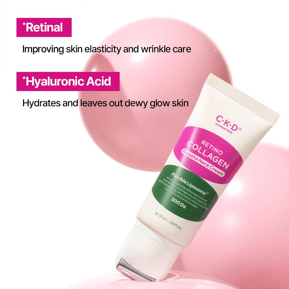 CKD Retino Collagen Small Molecule 300 Guasha Neck Cream 50ml by CKD – Lotion & Cream