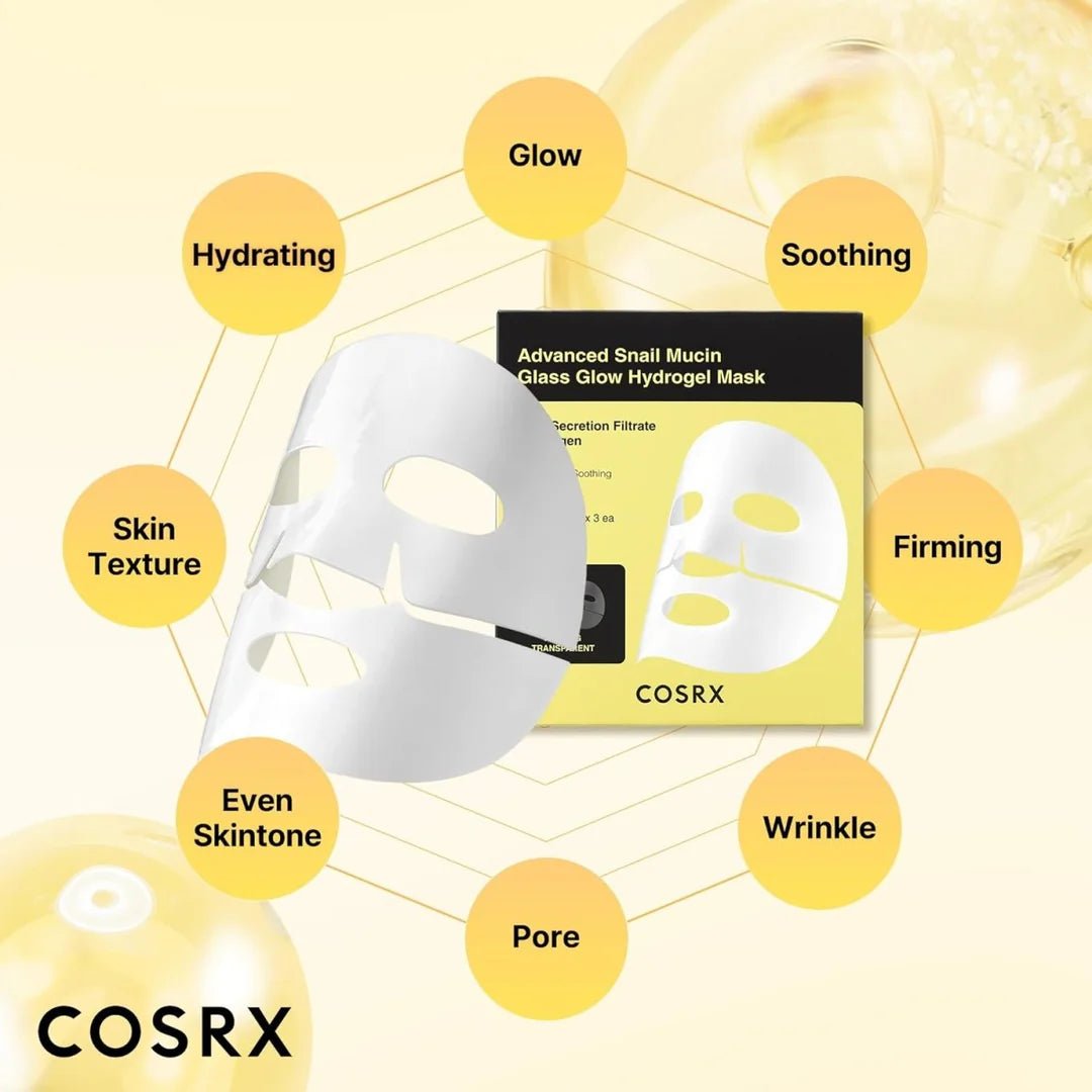 COSRX Advanced Snail Mucin Glass Glow Hydrogel Mask 3ea by COSRX – Sheet Mask