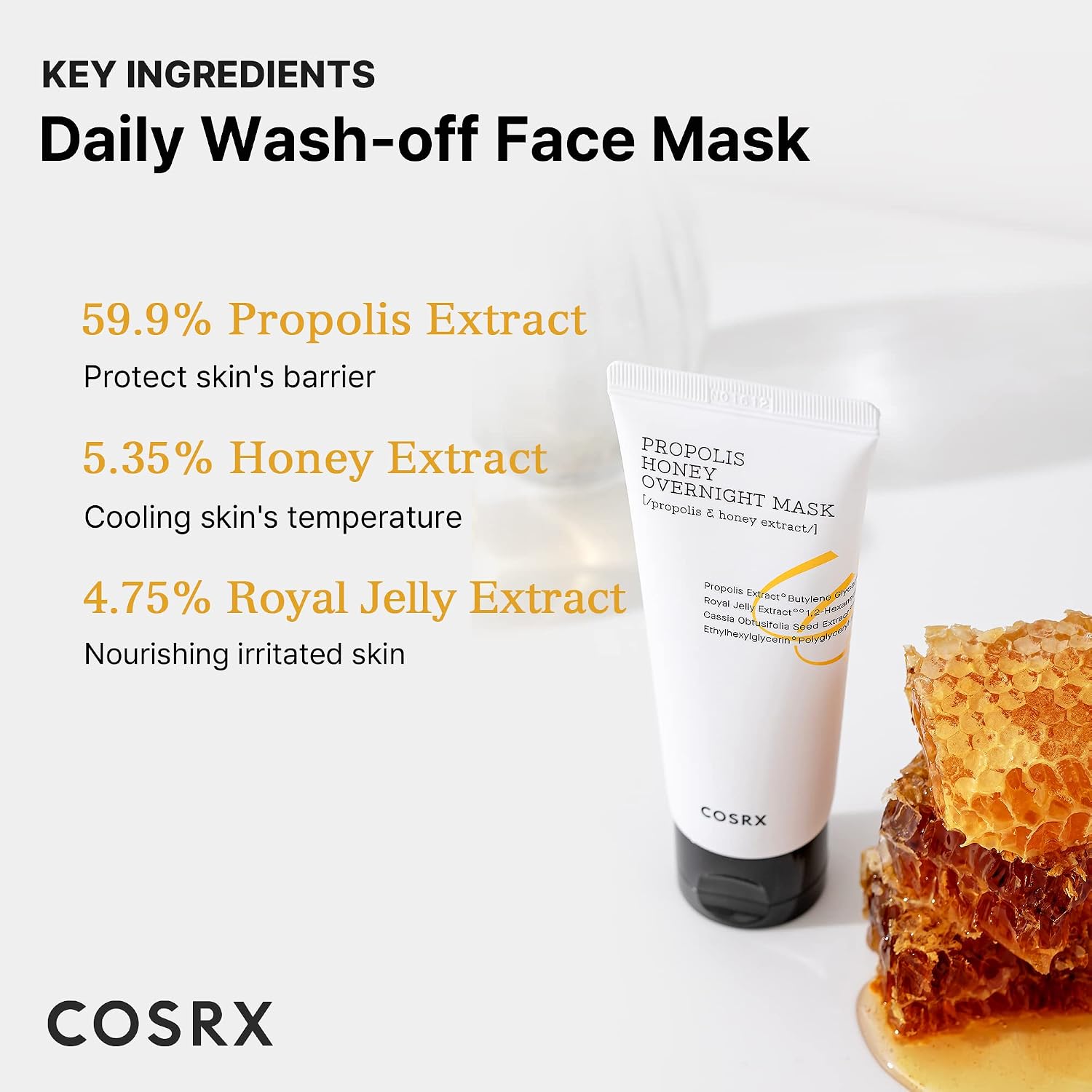 Cosrx Full Fit Propolis Honey Overnight Mask 60ml by COSRX – Wash-Off Mask