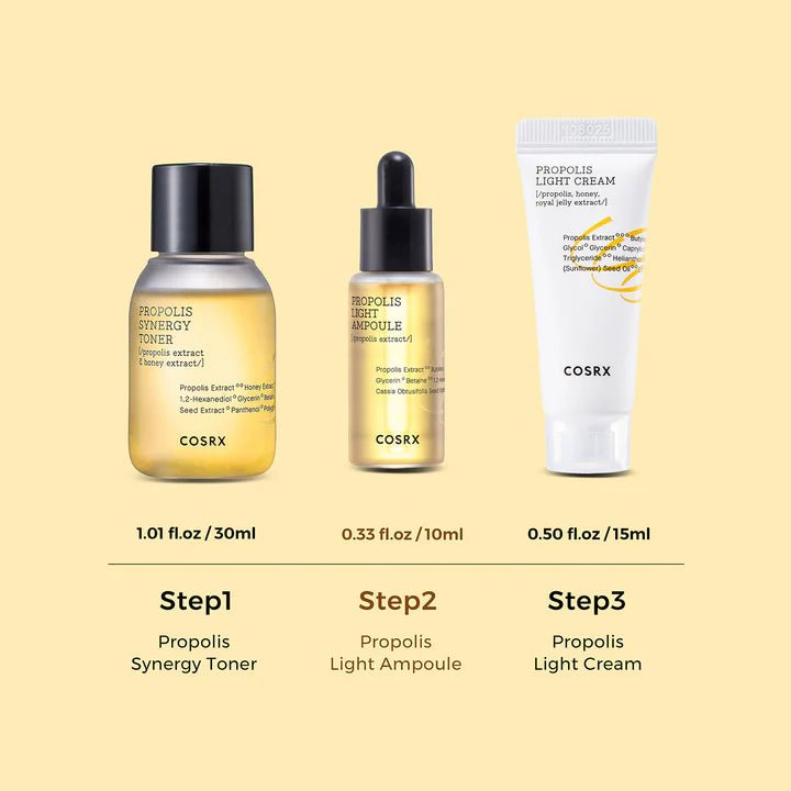 COSRX Full Fit Propolis Trial Kit (3 Items) by COSRX – Skincare Set