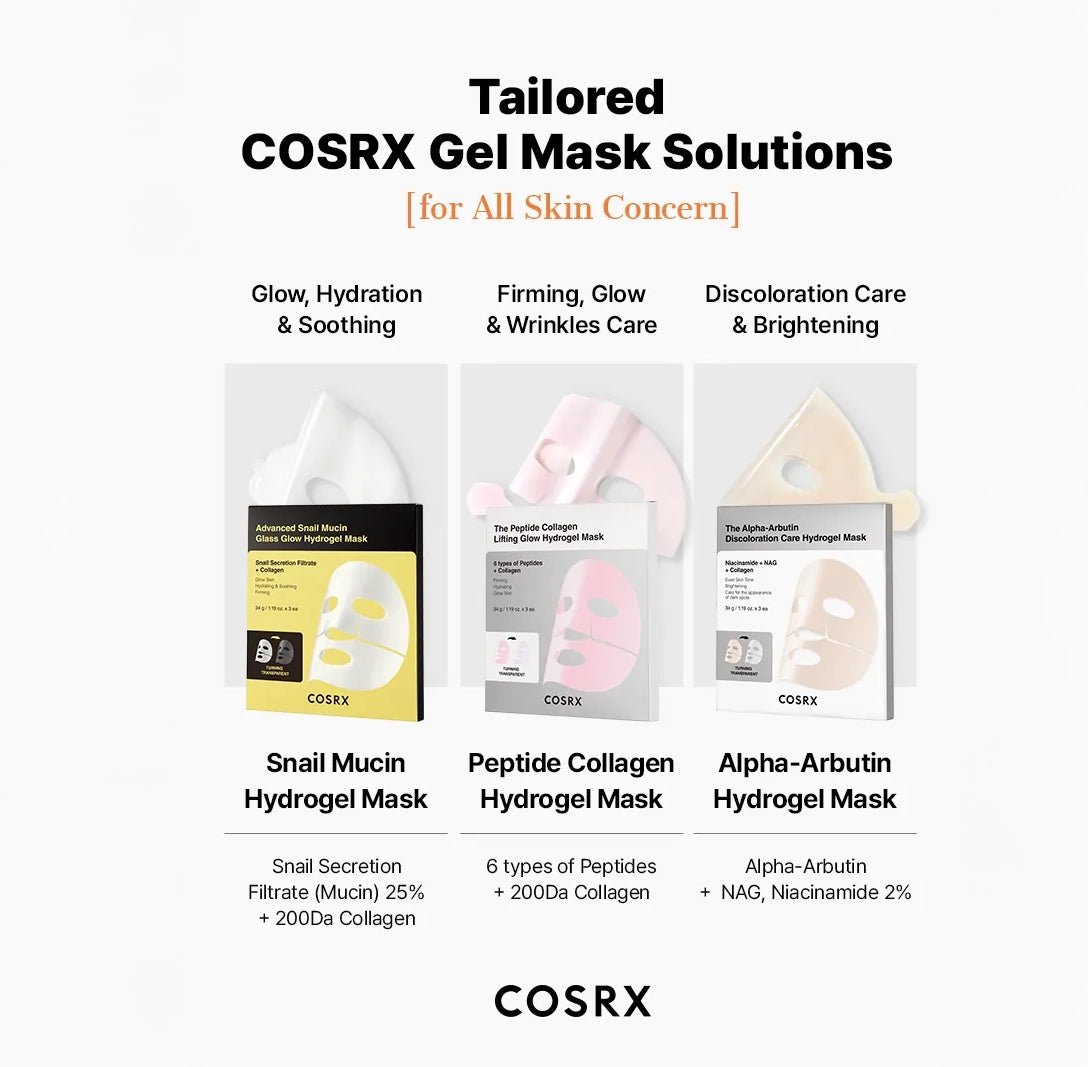 COSRX The Alpha - Arbutin Discoloration Care Hydrogel Mask 3pcs by COSRX – Sheet Mask