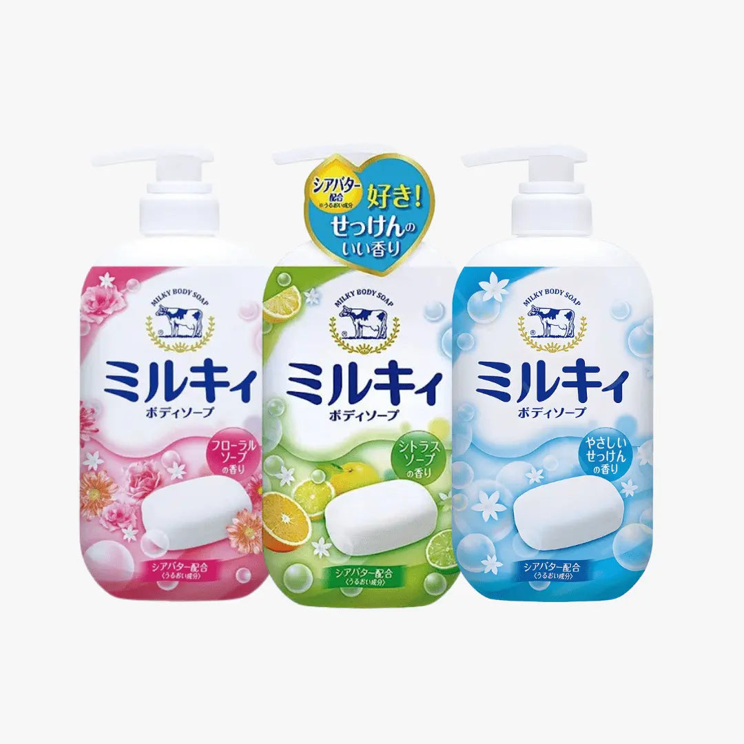 Cow Brand Bouncia Shea Butter Milky Body Soap 550ml (3 Scents) by Cow Brand – Body Wash