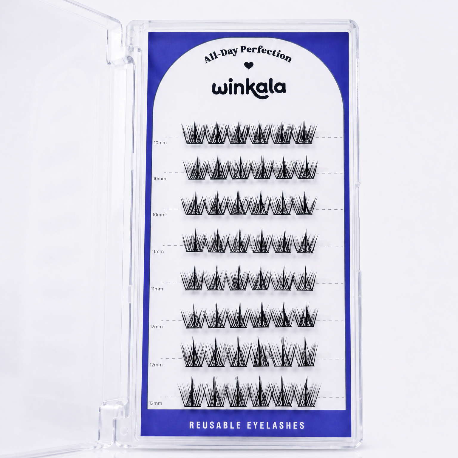 WINKALA Eyelashes Book - Reusable & Glue Free (Lightweight Eye-Enlarging) 10-12mm