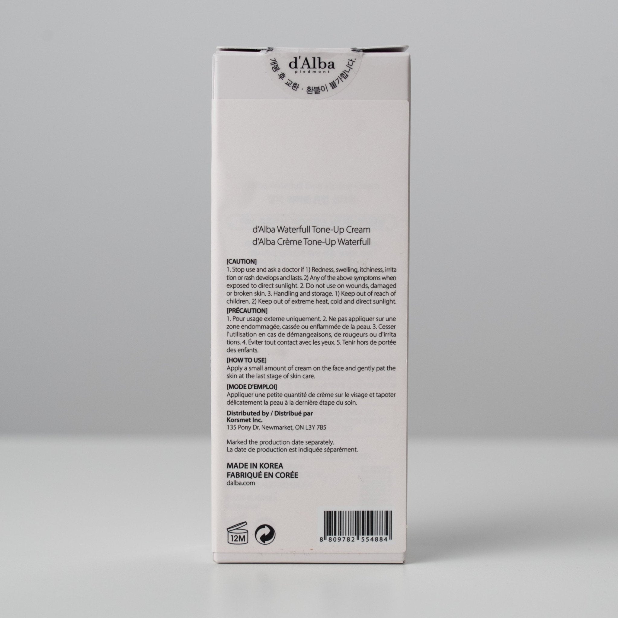 dAlba Waterfull Tone - Up Cream Pink Correcting 50ml by d'Alba – Lotion & Cream