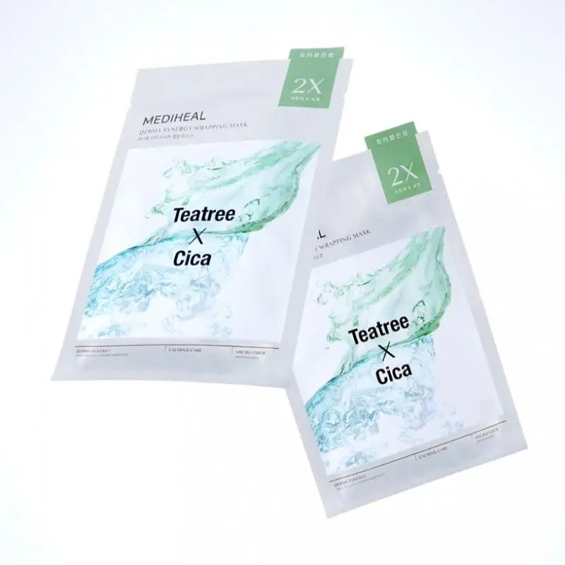 MEDIHEAL Derma Synergy Wrapping Mask Teatree X Cica Calming (10pcs) by Mediheal – Sheet Mask
