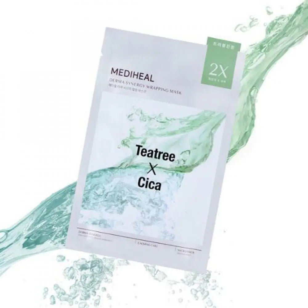 MEDIHEAL Derma Synergy Wrapping Mask Teatree X Cica Calming (10pcs) by Mediheal – Sheet Mask