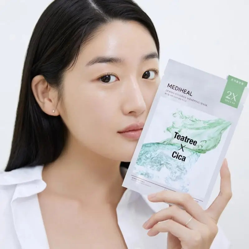 MEDIHEAL Derma Synergy Wrapping Mask Teatree X Cica Calming (10pcs) by Mediheal – Sheet Mask