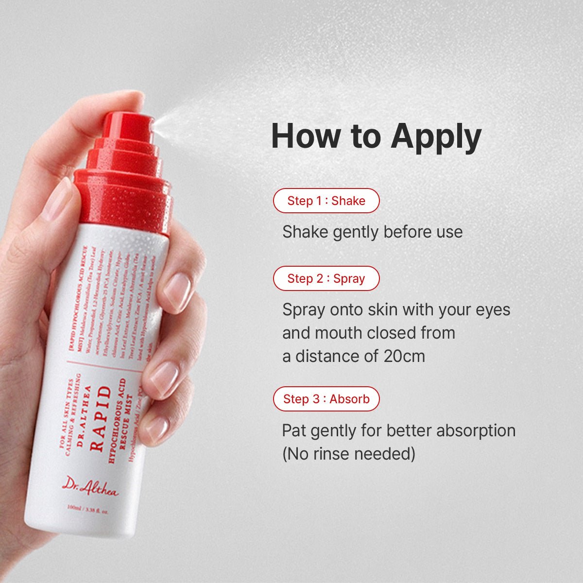 Dr. Althea Rapid Hypochlorous Acid Rescue Mist by Dr. Althea – Toner & Essence