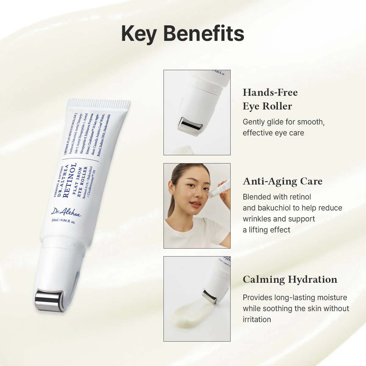 Dr. Althea Retinol Flat Iron Eye Roller 25ml by Dr. Althea – Eye Cream & Serum