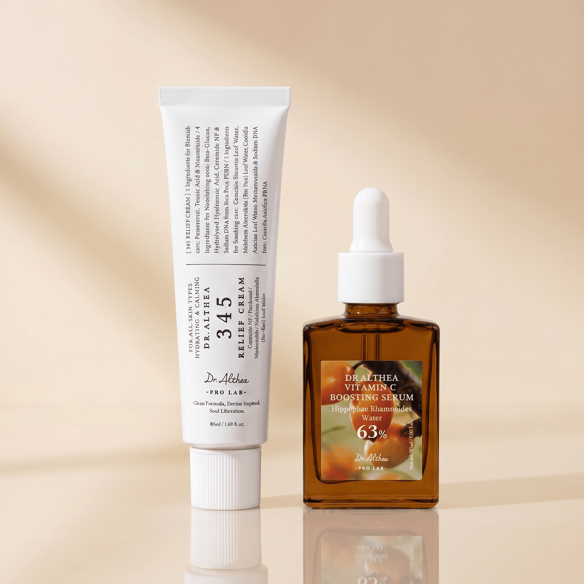 Dr.Althea 345 Relief Cream 50ml + Vitamin C Boosting Serum 30ml by Dr. Althea – Bundle