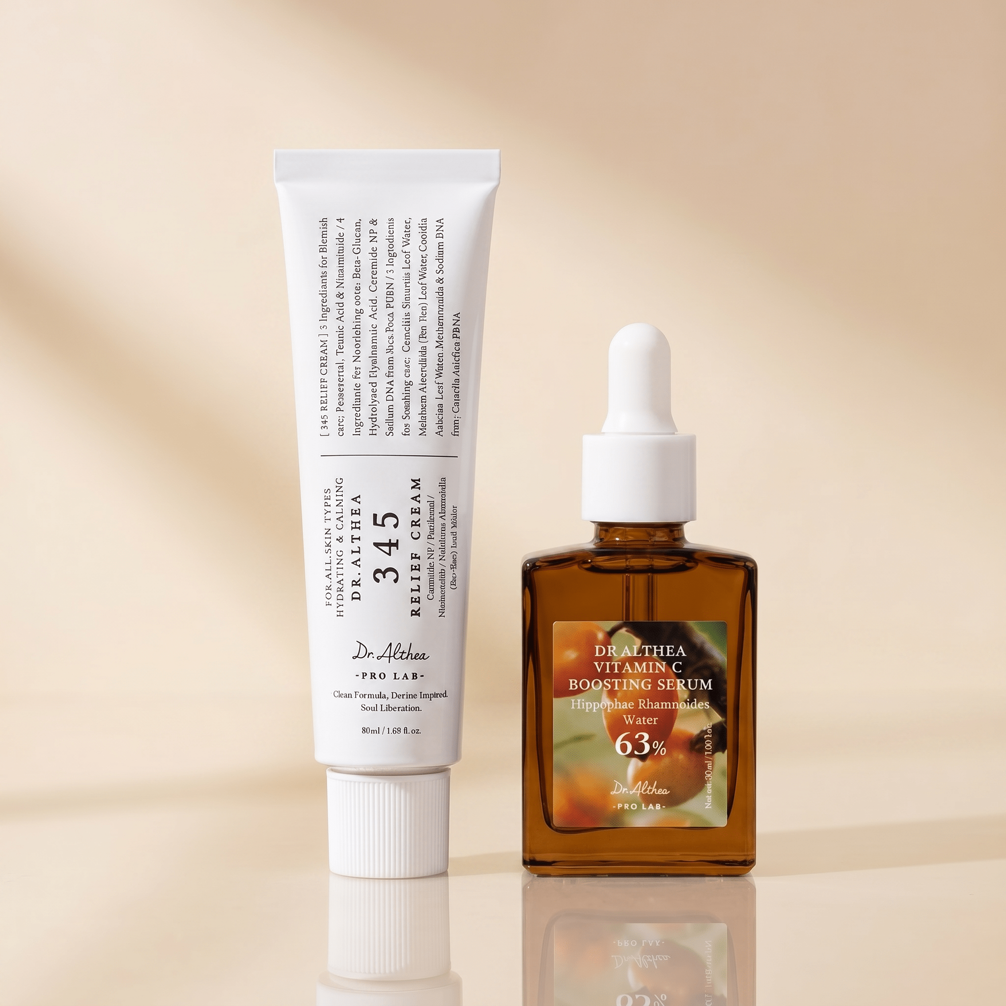 Dr.Althea 345 Relief Cream 50ml + Vitamin C Boosting Serum 30ml by Dr. Althea – Bundle