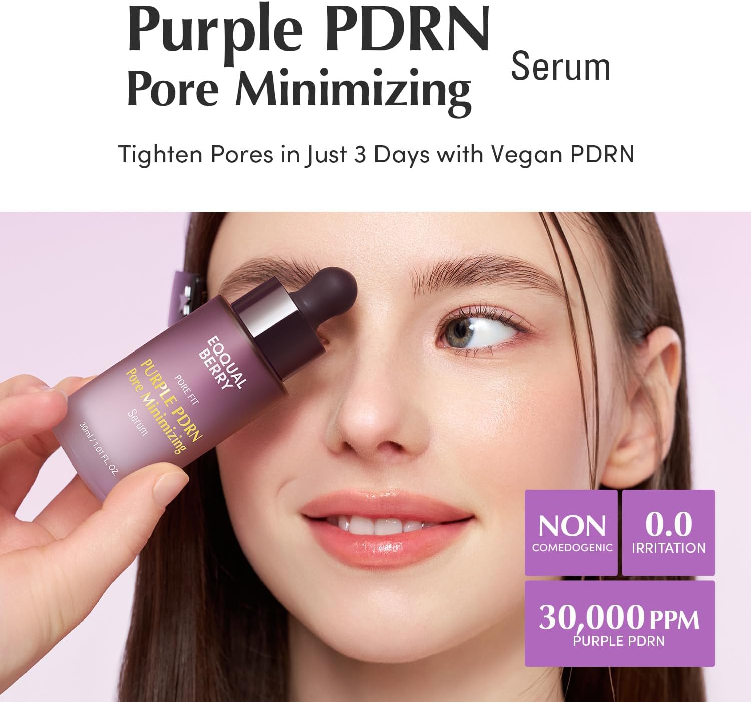 EQQUALBERRY Purple PDRN Pore Minimizing Serum 30ml by Eqqualberry – Serum & Ampoule