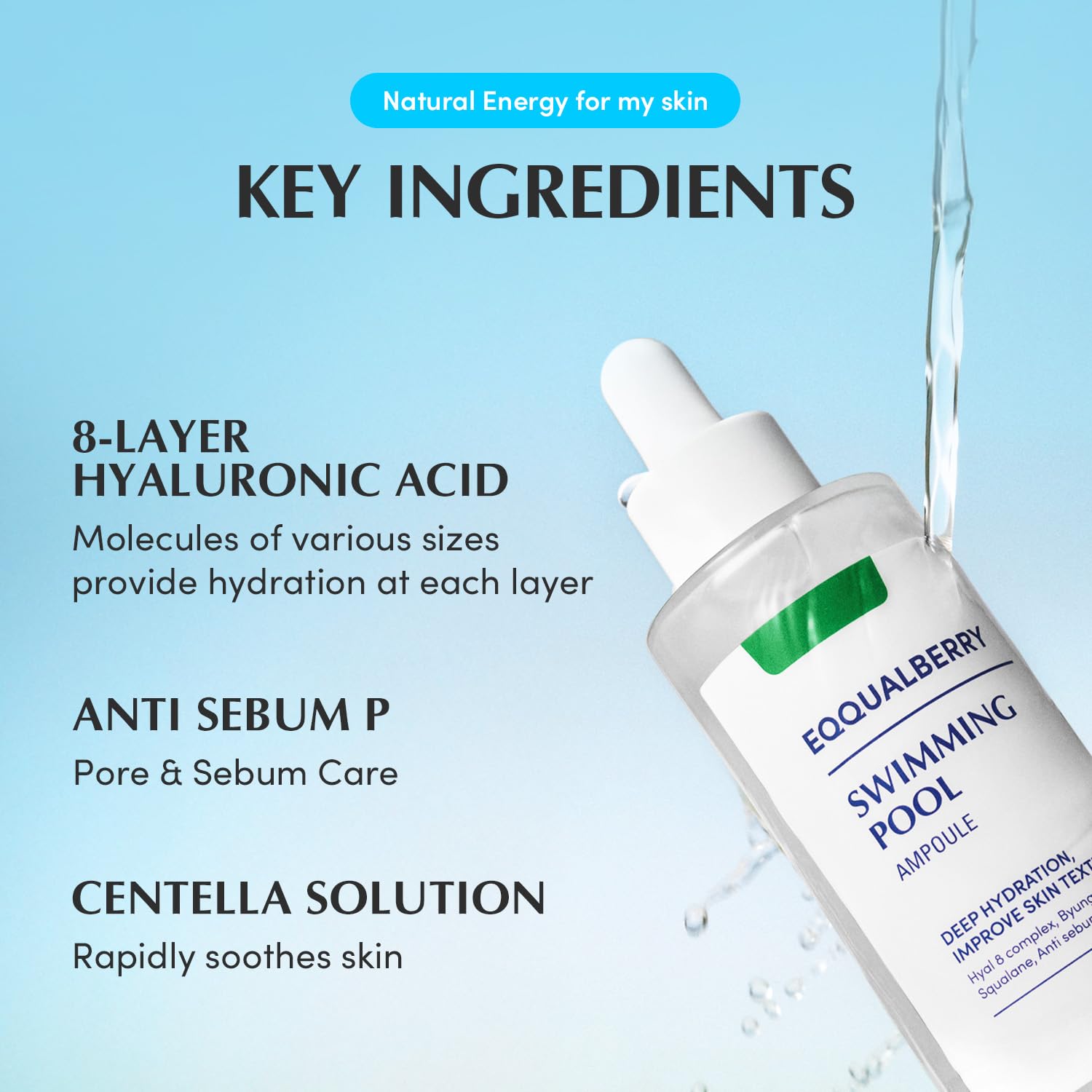 EQQUALBERRY Swimming Pool Ampoule 50ml by Eqqualberry – Serum & Ampoule