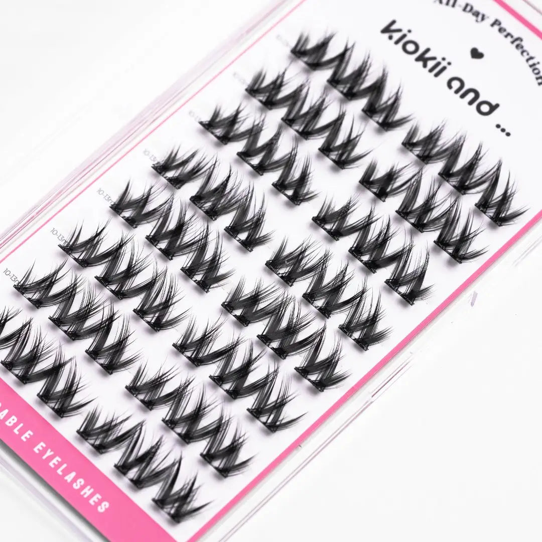 Kiokii Book Cluster Glue - Free Lashes - Elegant Edge 10mm - 13mm by Kiokii and... – False Lashes