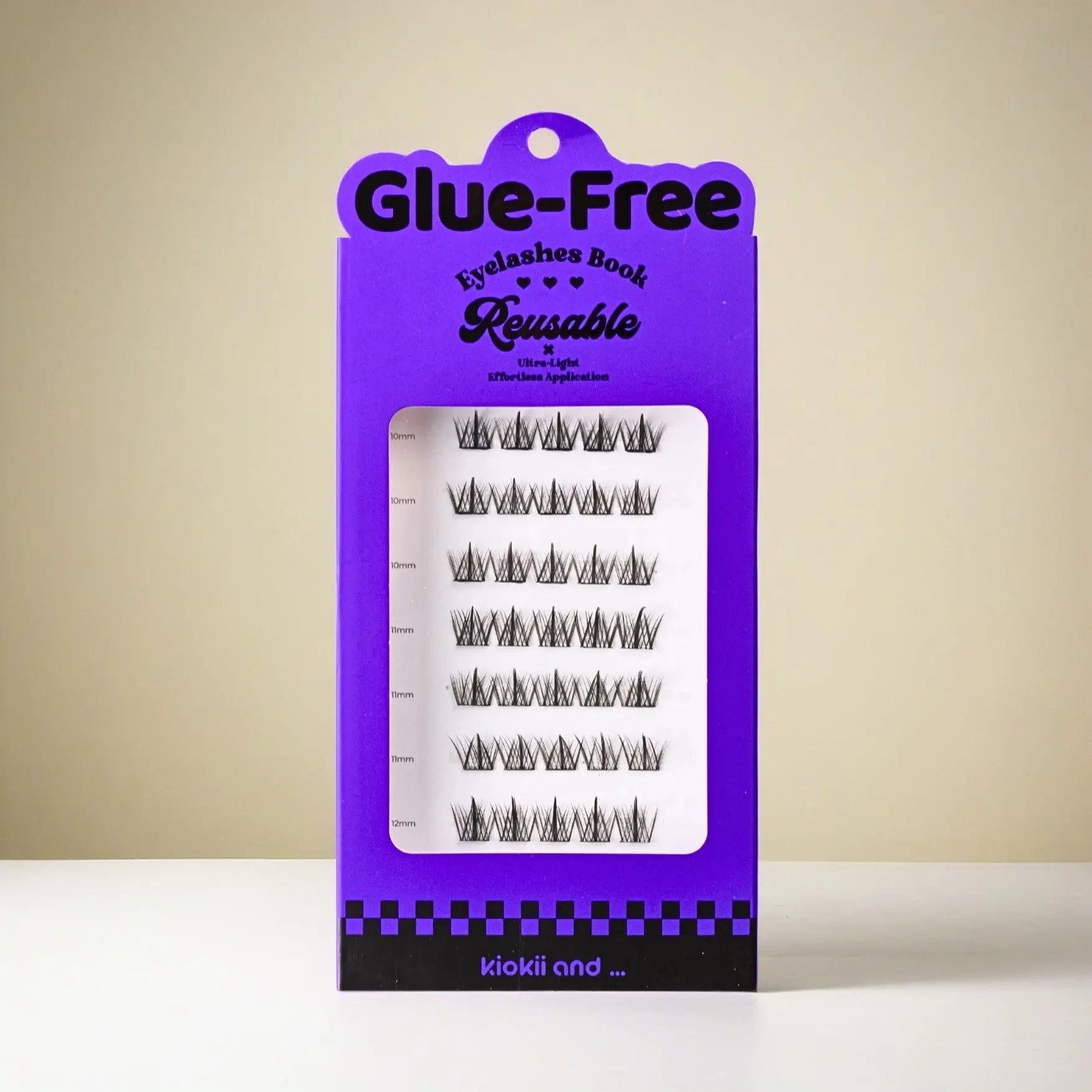Kiokii Book Cluster Glue - Free Lashes - Elegant Length 10mm - 12mm by Kiokii and... – False Lashes