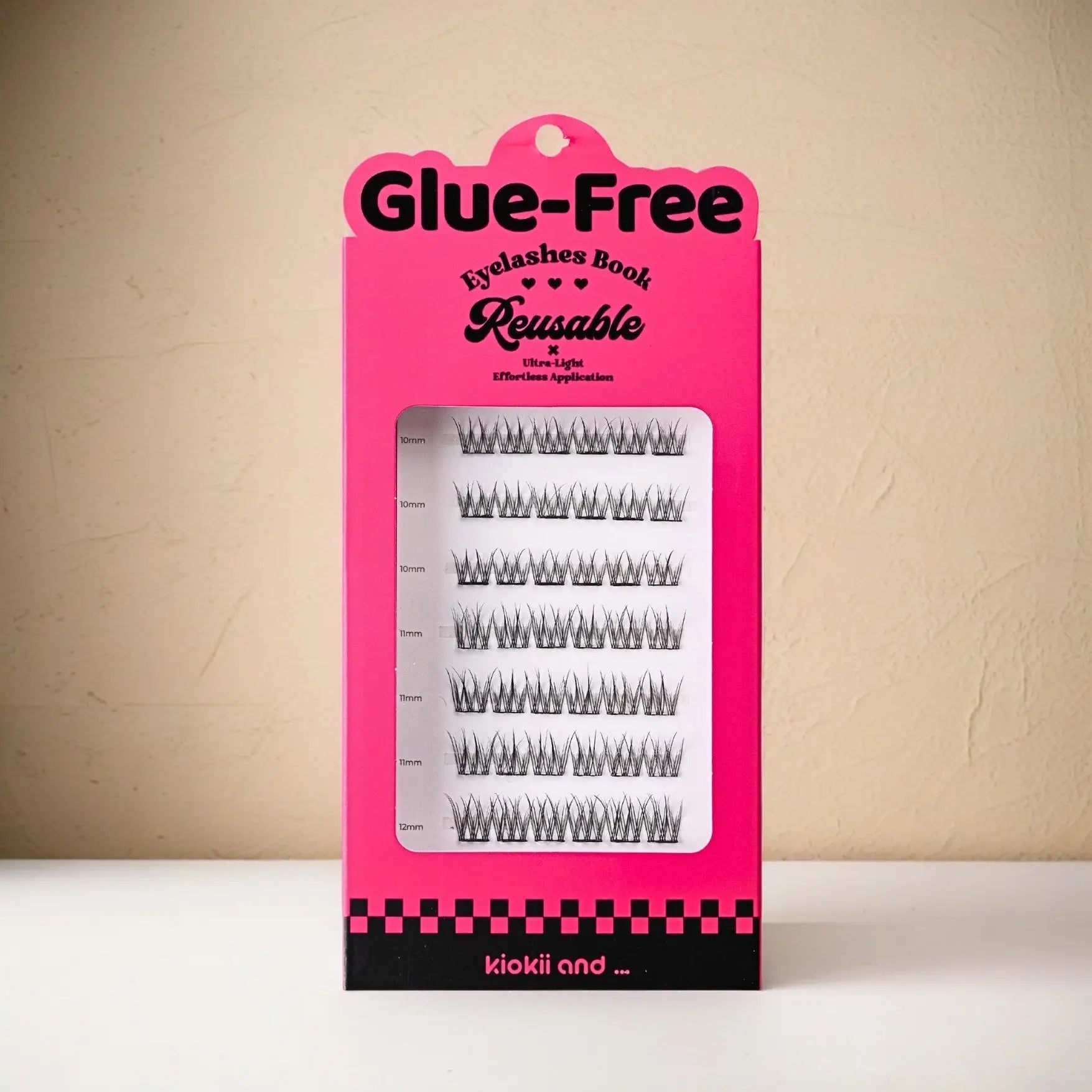 Kiokii Book Cluster Glue - Free Lashes - Fluttery Natural 12mm - 10mm by Kiokii and... – False Lashes